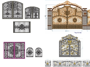 Bộ sưu tập Tổng hợp 10 mẫu Cổng và hàng rào cnc file cad