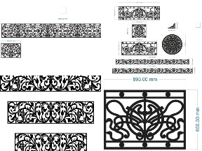 Bộ sưu tập Bộ sưu tập 10 mẫu lan can cnc hoa văn tinh tế phong cách mới