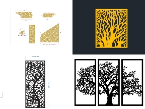 Bộ sưu tập Trọn bộ 10 thiết kế vách cây CNC hiện đại cho không gian sống xanh
