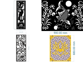 Bộ sưu tập Trọn bộ thiết kế 10 mẫu vách ngăn họa tiết hoa sen tinh tế và sang trọng