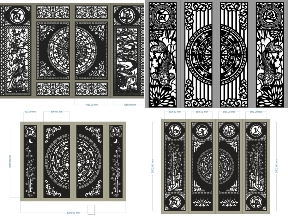 Bộ sưu tập Bộ sưu tập 10 mẫu Cổng tài lộc 4 cánh mới nhất