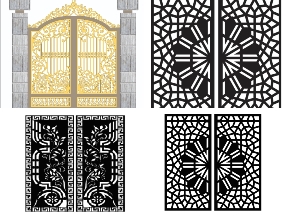 Bộ sưu tập Bộ sưu tập 20 mẫu Cổng 2 cánh hoa văn đơn giản CNC