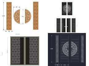 Bộ sưu tập 30 Mẫu Cổng 4 Cánh Bông Tuyết CNC