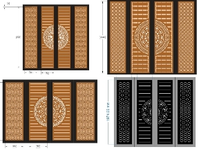 Bộ sưu tập Catalogue 5 Cổng 4 Cánh Bông Tuyết Hiện Đại