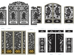 Bộ sưu tập Bộ sưu tập 5 mẫu cổng chùa 4 cánh mới nhất