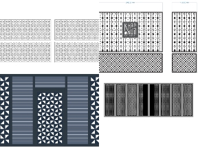 Bộ sưu tập Bộ 8 bộ cửa lùa cnc mới nhất file dxf