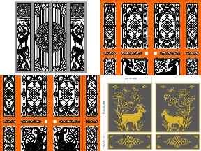 Bộ sưu tập Bộ sưu tập 8 mẫu Cổng động vật file dxf mới