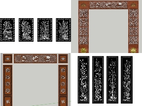 Bộ sưu tập Catalogue 8 mẫu vách ngăn tứ quý cnc file dxf