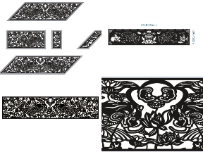 Bộ sưu tập 9 mẫu lan can cá CNC file DXF sắc nét dành cho thi công