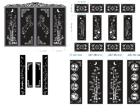Bộ sưu tập Bộ sưu tập 10 mẫu cổng 4 cánh trúc