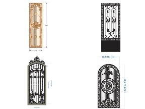 Bộ sưu tập Download bộ sưu tập 10 mẫu Cổng 1 cánh cnc file dxf