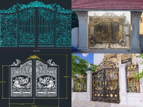 Bộ sưu tập Bộ sưu tập 10 mẫu cổng 2 cánh biệt thự đẹp mắt