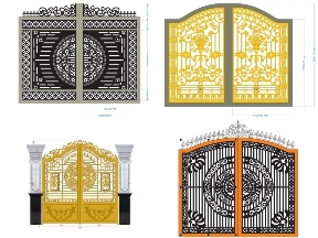 Bộ sưu tập Download tổng hợp bộ 10 mẫu Cổng 2 cánh đẹp hiện đại