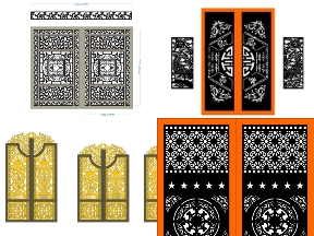 Bộ sưu tập Download trọn bộ 10 mẫu Cổng 2 cánh hoa văn đẹp file dxf