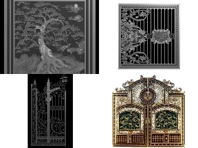 Bộ sưu tập Trọn bộ sưu tập 10 mẫu Cổng 2 cánh nhôm đúc