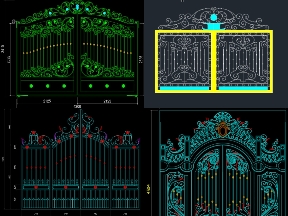 Bộ sưu tập Bộ 10 mẫu Cổng 2 cánh sắt mỹ thuật đẹp mắt nhất