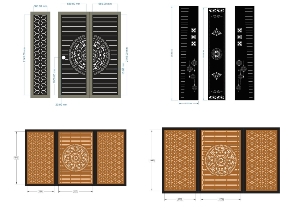 Bộ sưu tập Bộ sưu tập 10 mẫu Cổng 3 cánh file dxf đẹp mắt