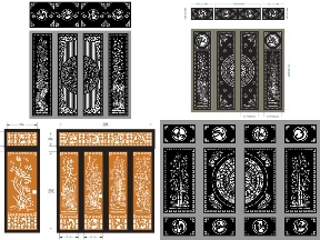 Bộ sưu tập Bộ 10 mẫu Cổng 4 cánh An khang thịnh vượng mới nhất