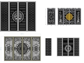 Bộ sưu tập Catalogue bộ 10 mẫu Cổng 4 cánh chính và cổng phụ