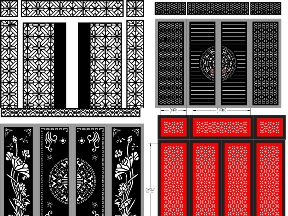 Bộ sưu tập Bộ 10 mẫu Cổng 4 cánh có ô thoáng cnc đẹp
