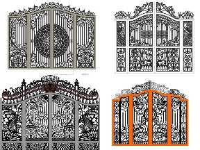 Bộ sưu tập Tổng hợp bộ 10 mẫu Cổng 4 cánh có vòm mới nhất