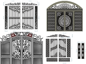 Bộ sưu tập Catalogue bộ 10 mẫu cổng 4 cánh có vòm mới nhất