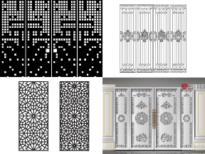 Bộ sưu tập Bộ 10 mẫu cổng 4 cánh hoa văn đẹp đơn giản mới nhất
