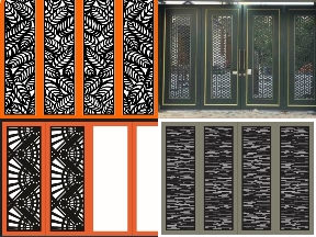Bộ sưu tập Bộ 10 mẫu Cổng 4 cánh hoa văn đơn giản hot nhất