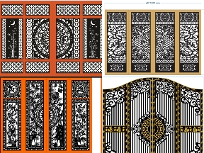 Bộ sưu tập Tổng hợp 5 mẫu Cổng 4 cánh hoa văn mới nhất