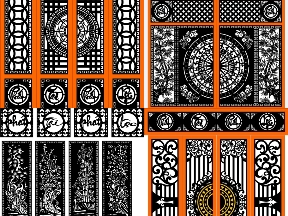 Bộ sưu tập Bộ 10 mẫu cổng 4 cánh phát tài phát lộc mới nhất