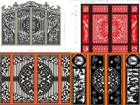 Bộ sưu tập Bộ 10 mẫu Cổng 4 cánh trống dơi giá ưu đãi