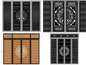 Bộ sưu tập Bộ 10 mẫu Cổng 4 cánh trống đồng bông tuyết giá rẻ