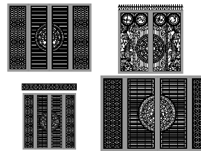 Bộ sưu tập Bộ 10 mẫu Cổng 4 cánh trống đồng bông tuyết mới