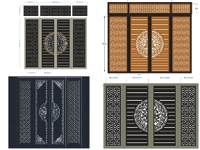 Bộ sưu tập Bộ 10 mẫu Cổng 4 cánh trống đồng bông tuyết mới nhất