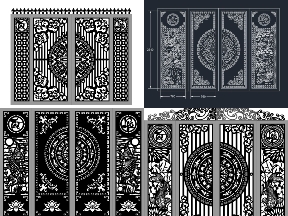 Bộ sưu tập Bộ 10 mẫu Cổng tài lộc 4 cánh mới nhất