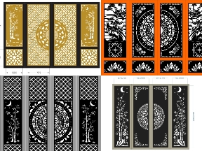 Bộ sưu tập Bộ 10 mẫu cổng trống đồng trúc 4 cánh đẹp nhất