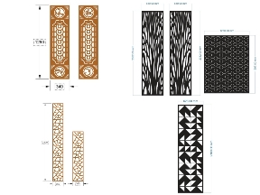 Bộ sưu tập Bộ sưu tập 10 mẫu hoa văn vách cổng đơn giản