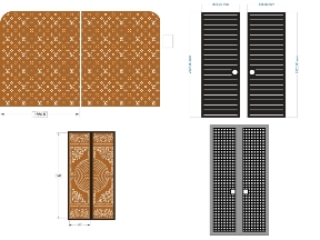 Bộ sưu tập Tổng hợp trọn bộ 15 mẫu Cổng 2 cánh mới nhất file cad