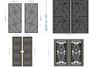 Bộ sưu tập Bộ 5 mẫu cổng 2 cánh hoa văn đơn giản đẹp mắt