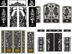 Bộ sưu tập Bộ 5 mẫu cổng chùa 4 cánh đẹp giá rẻ