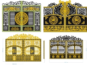 Bộ sưu tập BST Cổng 2 Cánh Hiện Đại Vuông