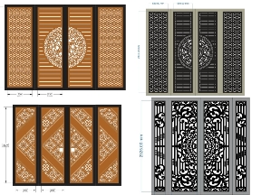 Bộ sưu tập Cổng 4 Cánh Hiện Đại Sang Trọng