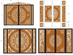 Bộ sưu tập BST Cổng 4 Cánh Hoa Nghệ Thuật