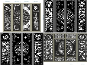 Bộ sưu tập Cổng 4 Cánh Tài Lộc Phong Thủy Vượng Khí