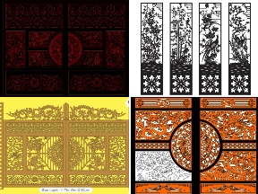 Bộ sưu tập BST Cổng 4 Cánh Tứ Linh Phong Thủy