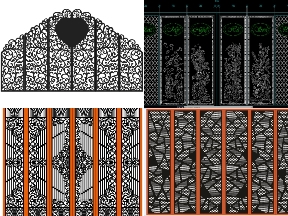 Bộ sưu tập Bộ 25 mẫu cổng 6 cánh