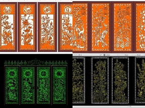 Bộ sưu tập Cổng Tứ Quý CNC – Mai Lan Cúc Trúc Cao Cấp