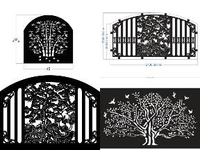 Bộ sưu tập BST Hàng Rào CNC Hoa Lá Cây