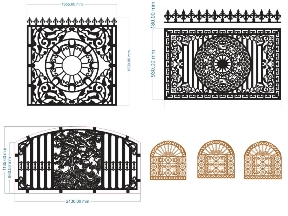 Bộ sưu tập BST Hàng Rào CNC Hoa Văn Sắc Nét