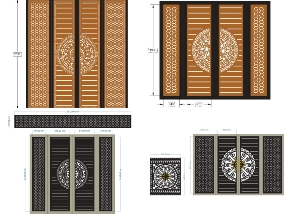 Bộ sưu tập Mẫu Cổng CNC 4 Cánh Trống Đồng – Phong Thủy & Thẩm Mỹ